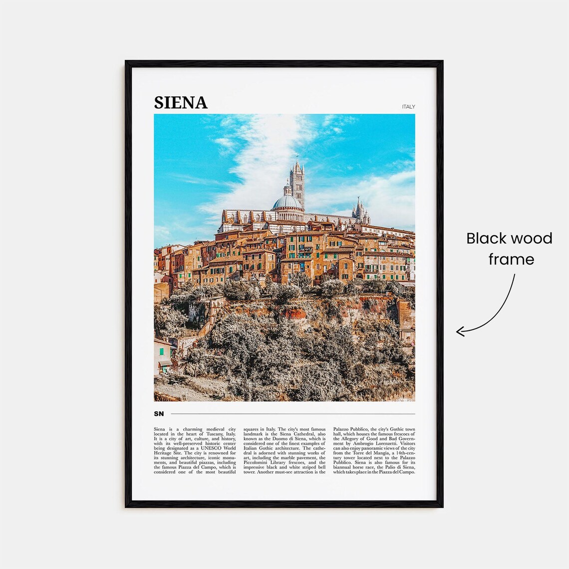 Siena Italy Duomo di Siena Medieval Hill Town Photo Travel Poster - Image 2