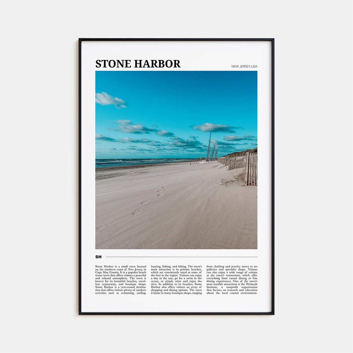 Stone Harbor Travel Poster, New Jersey Travel Poster