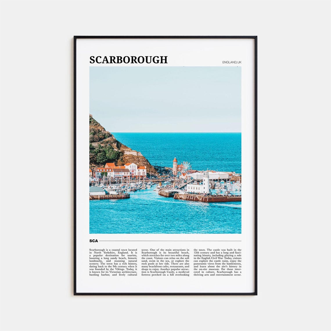Scarborough Travel Poster Scarborough Wall Art Scarborough Poster Print Scarborough Photo Scarborough Decor England Uk