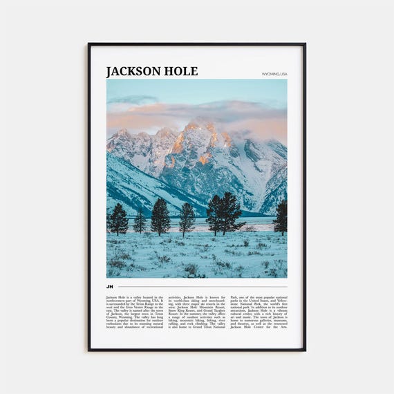 Jackson Hole Travel Poster, Wyoming USA Art Print