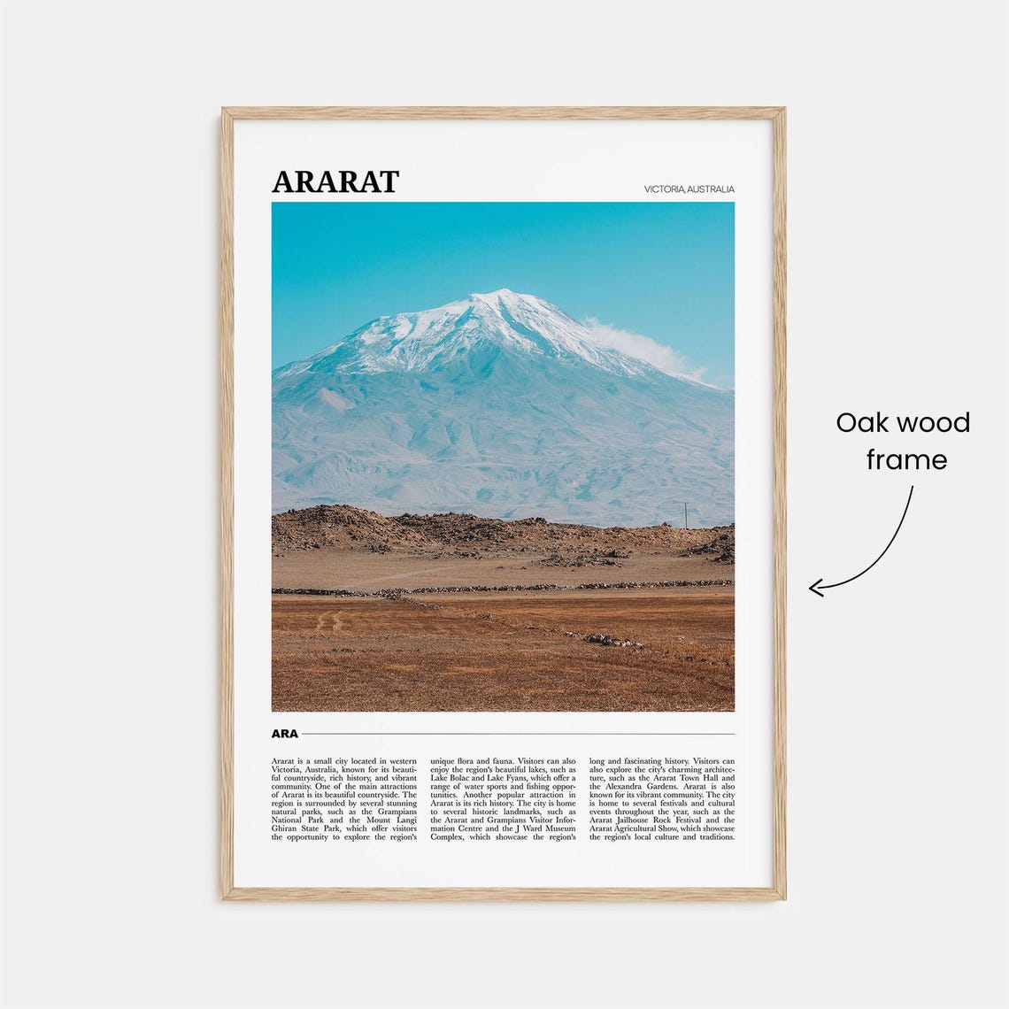 Ararat Victoria Australia Snow Capped Mountain Scenery Poster - Image 3