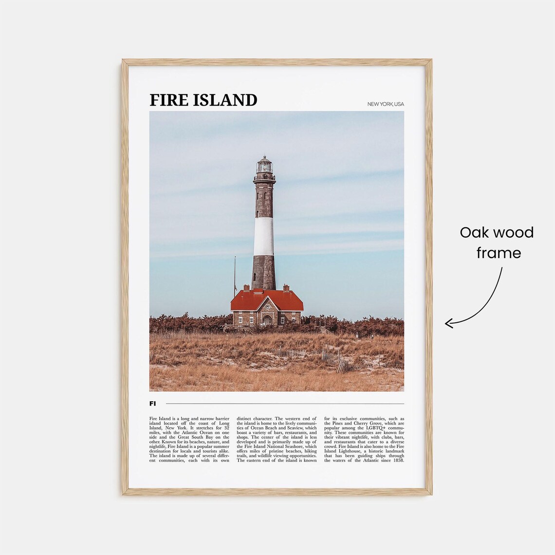 Fire Island Travel Poster, New York USA Art Print - Image 3