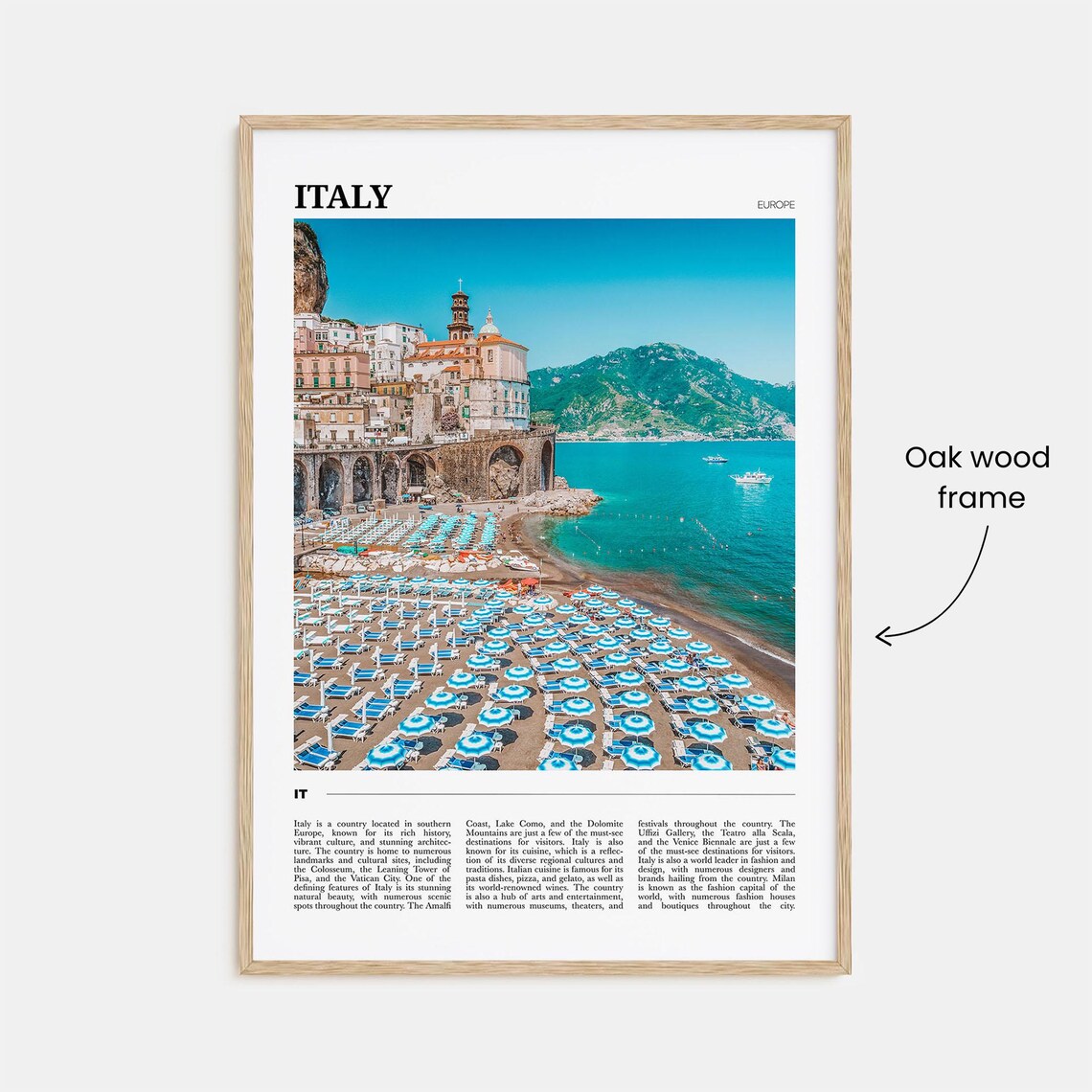 Italy Travel Poster, Europe Wall Art Print - Image 3