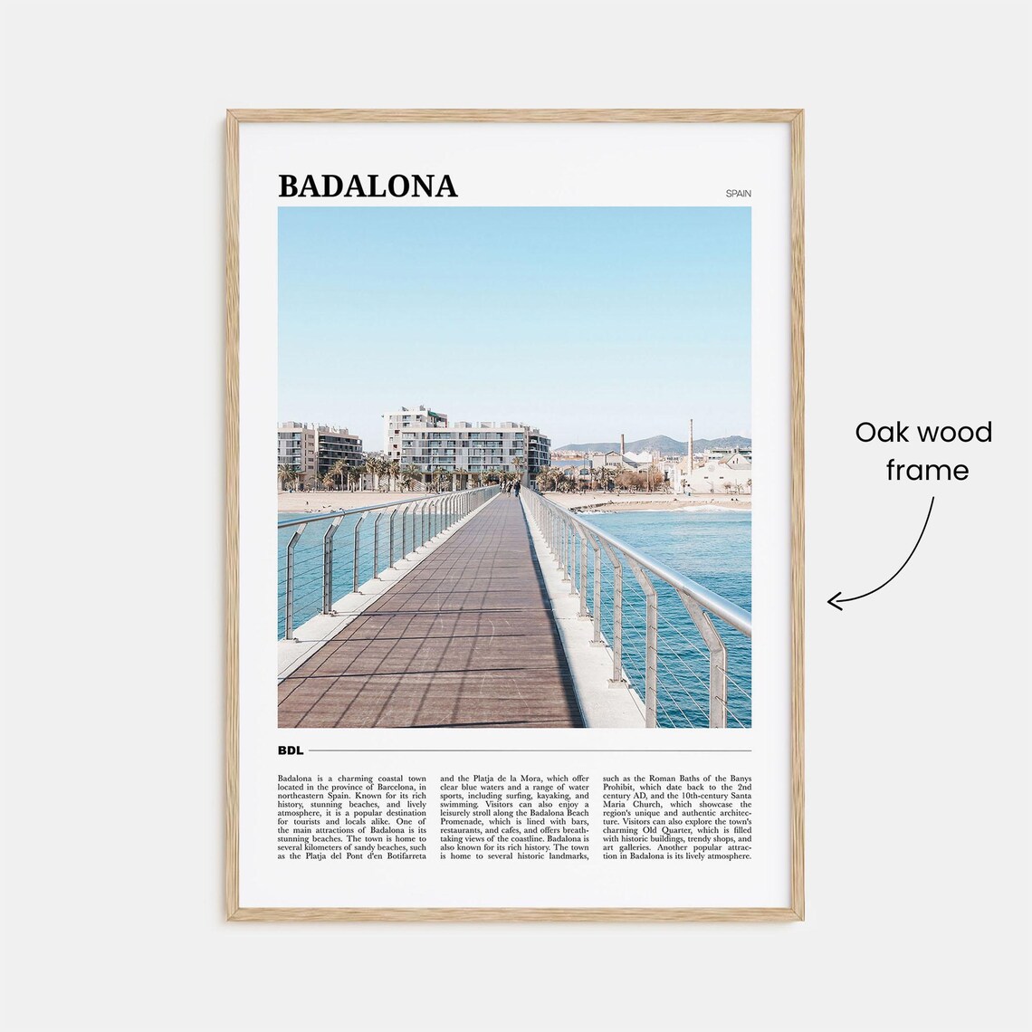 Badalona Travel Poster Badalona Wall Art Badalona Poster Print Badalona Photo Badalona Decor Spain - Image 3