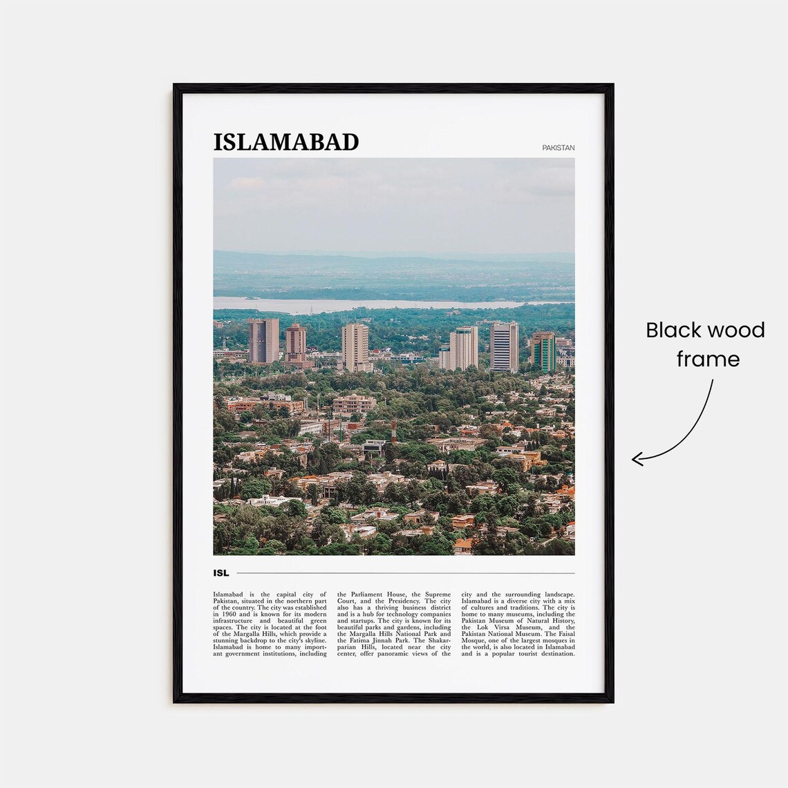 Islamabad Travel Poster, Pakistan Wall Art Print - Image 2