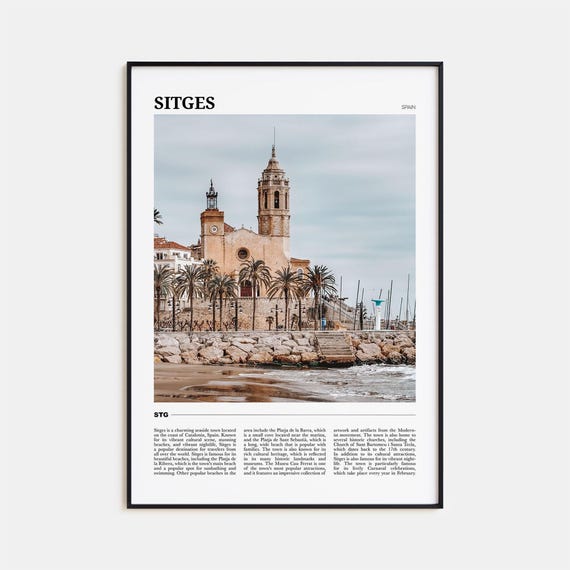 Sitges Travel Poster, Spain Wall Art Print