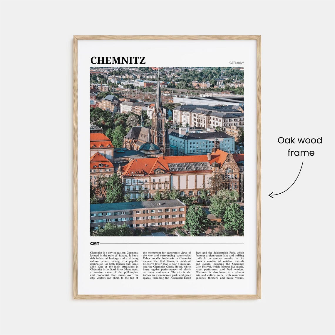 Chemnitz Germany Saxony Historic City Rooftops Skyline Travel Poster - Image 3