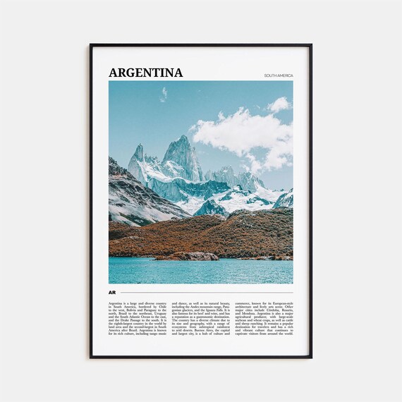 Argentina Travel Poster, South America Art Print