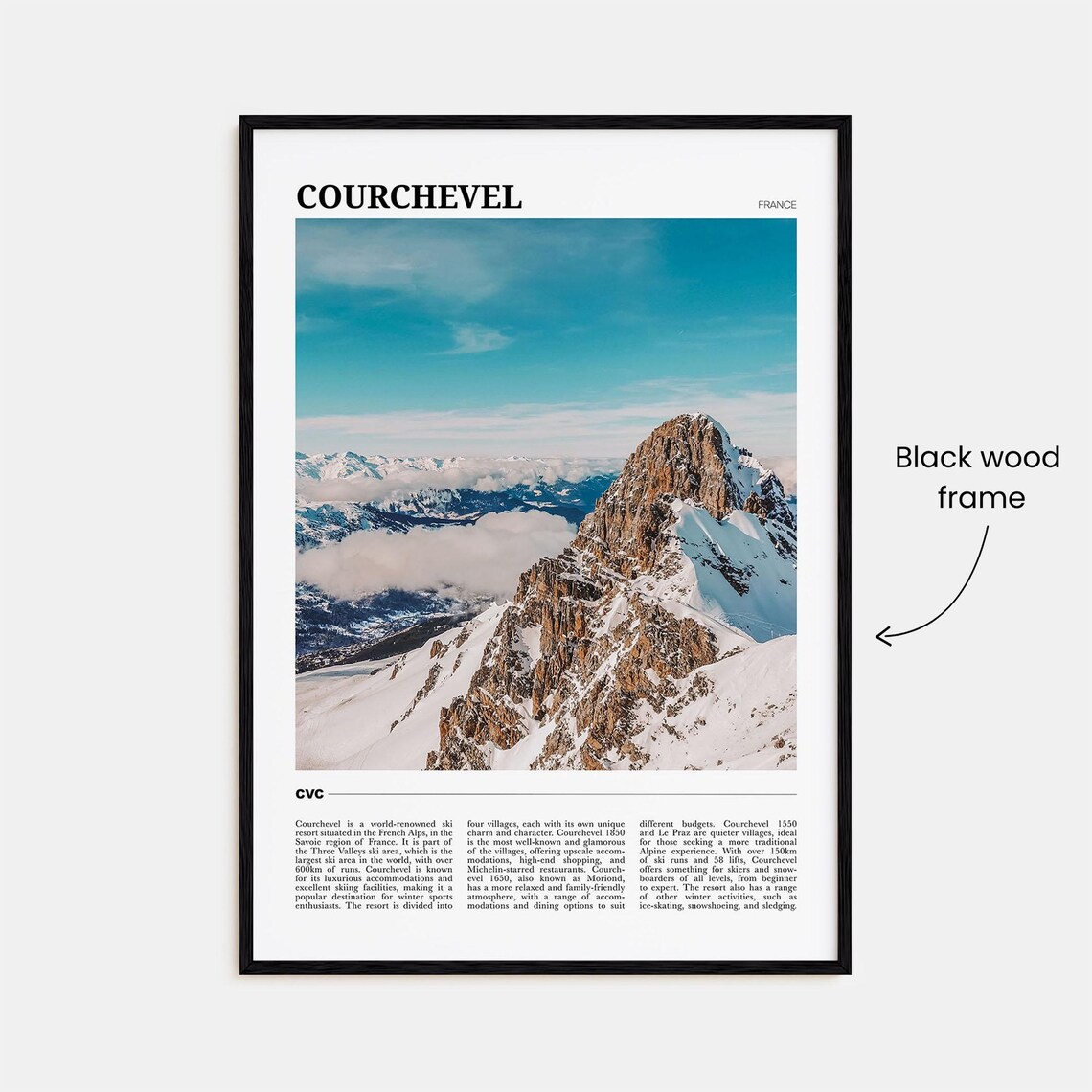 Courchevel Travel Poster, France Ski Wall Art - Image 2