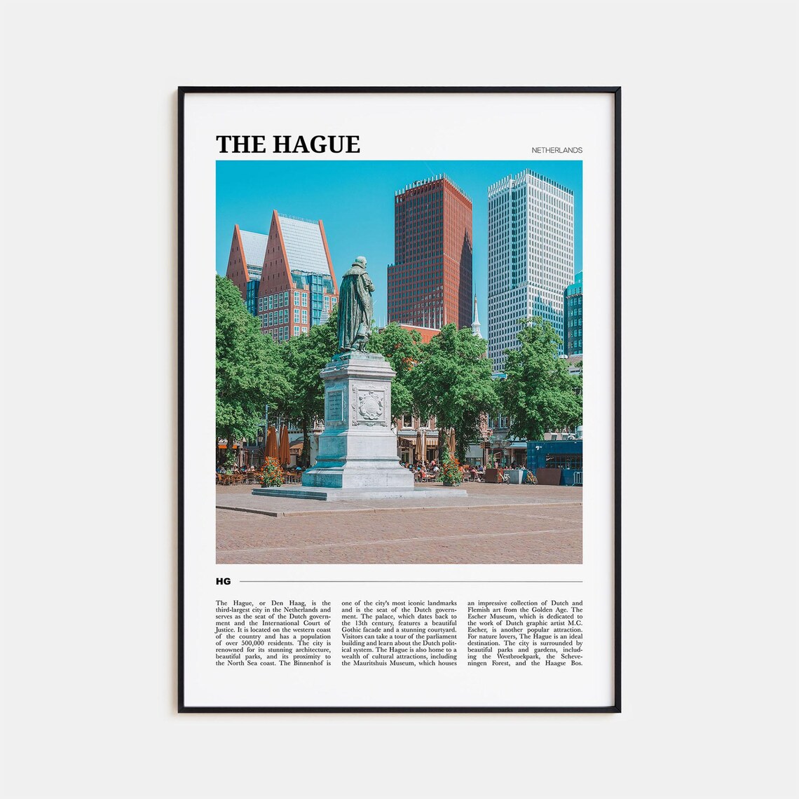 The Hague Travel Poster The Hague Wall Art The Hague Poster Print The Hague Photo The Hague Decor Netherlands