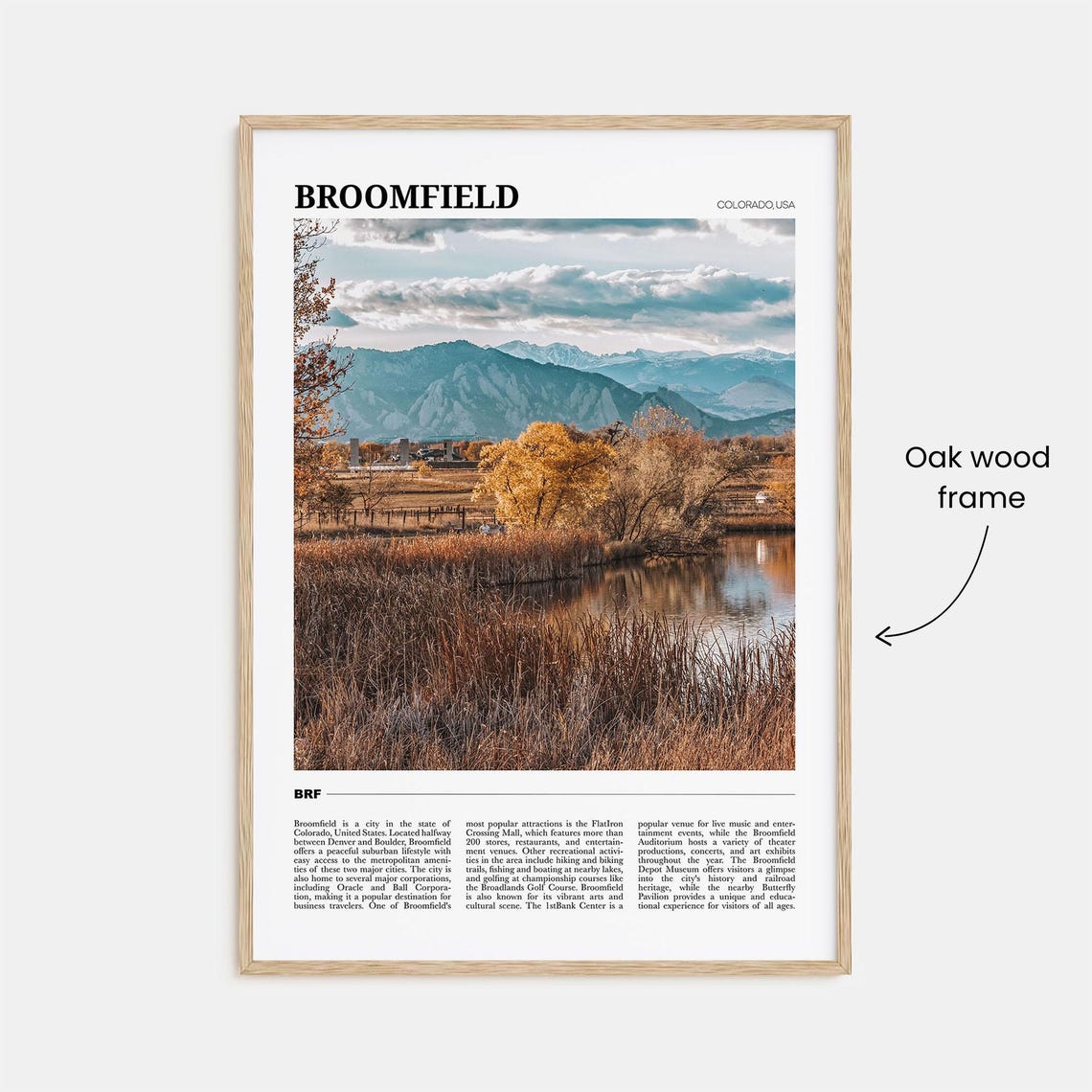 Broomfield Colorado Golden Marsh Mountain Reflection View Poster - Image 3