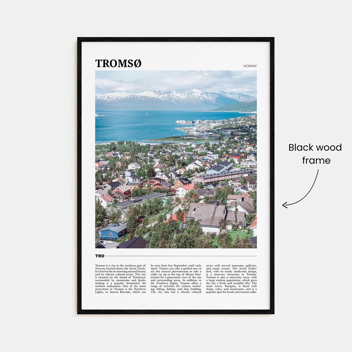 Tromso Norway Arctic Fjord City Snowy Mountain Travel Poster Series - Image 2