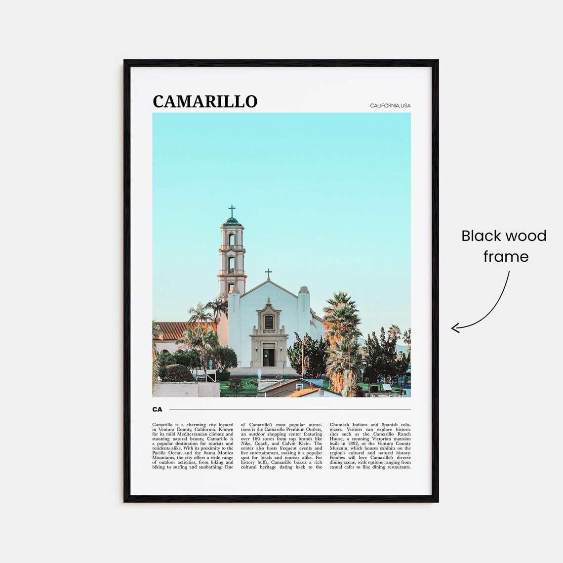 Camarillo Travel Poster, California USA Wall Art - Image 2