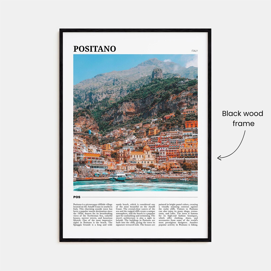 Positano Travel Poster Italy Travel Poster - Image 2