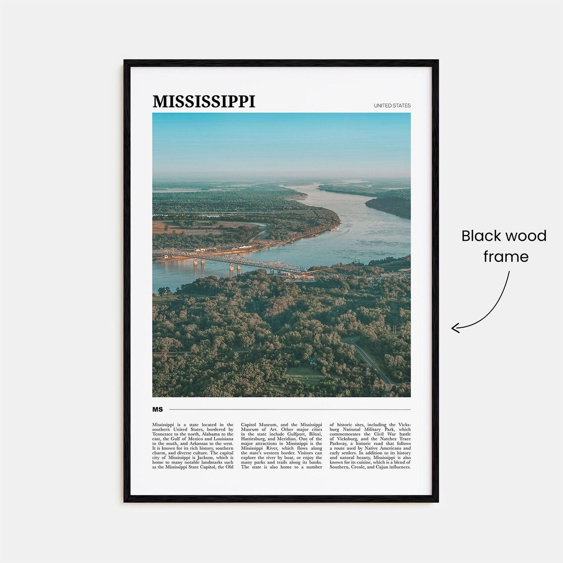 Mississippi Travel Poster, United States Wall Art Print - Image 2
