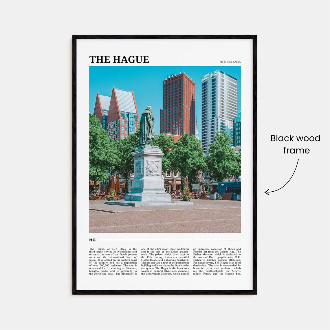 The Hague Travel Poster The Hague Wall Art The Hague Poster Print The Hague Photo The Hague Decor Netherlands - Image 2