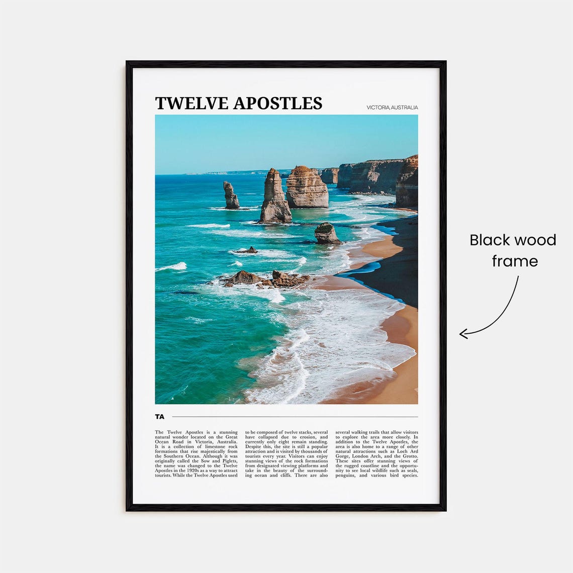 Twelve Apostles Great Ocean Road Limestone Stacks Travel Poster - Image 2