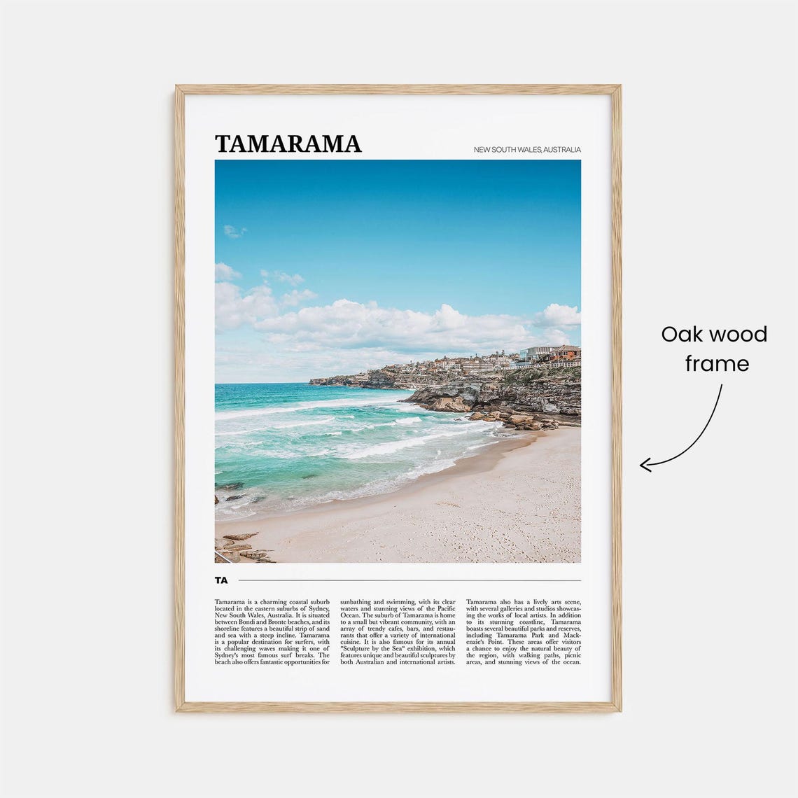 Tamarama Travel Poster Tamarama Wall Art Tamarama Poster Print Tamarama Photo Tamarama Decor New South Wales Australia - Image 3
