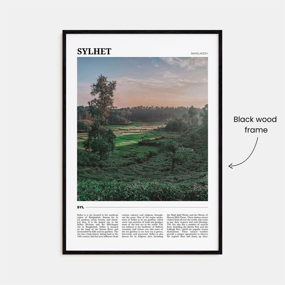 Sylhet Travel Poster, Bangladesh Wall Art Print - Image 2