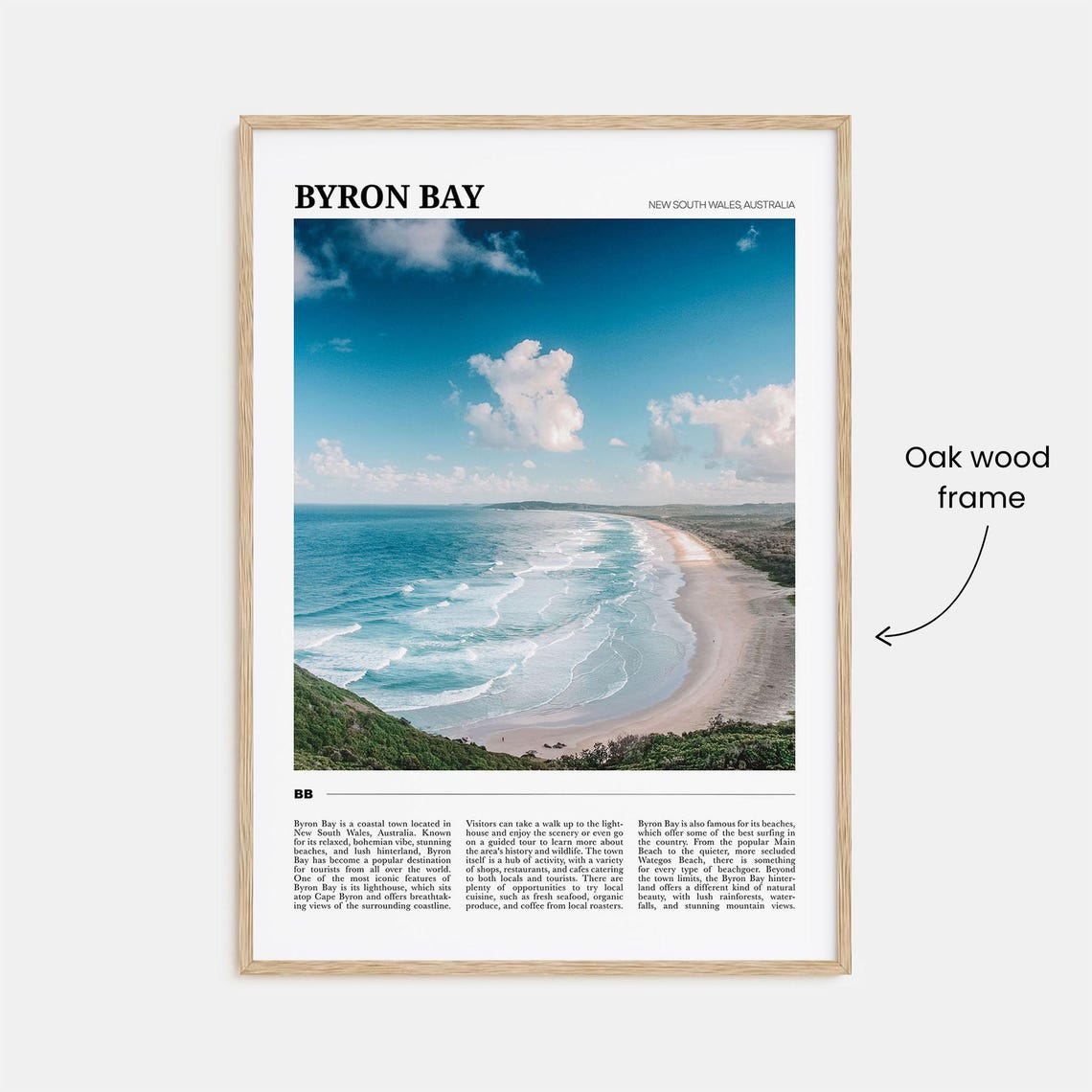 Byron Bay Australia Surf Beach Turquoise Waves Photo Travel Poster - Image 3