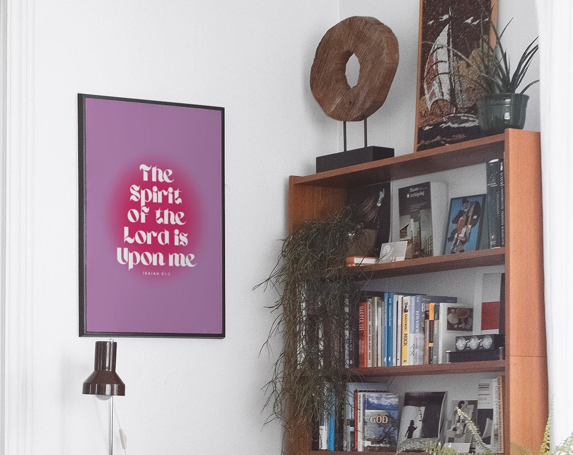 Isaiah 61 Print Jesus Aura Poster Bible Verse Wall Art Modern Christian Art Wall Art - Image 3