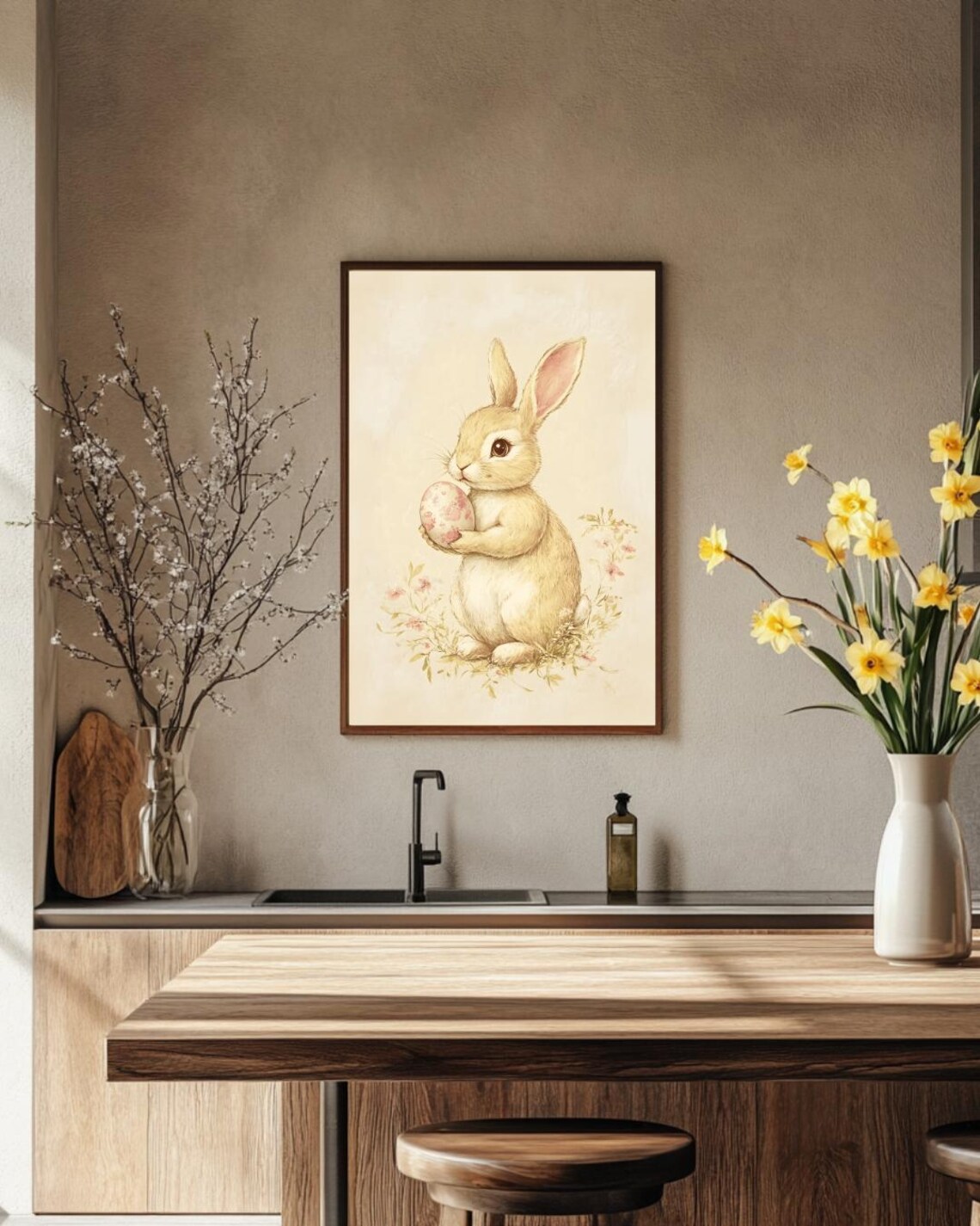 Spring Bunny Easter Decor, Coquette Style - Image 3