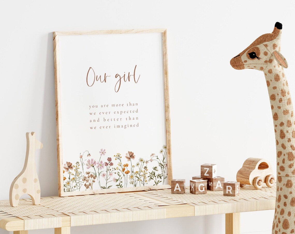 Wildflower Nursery Boho Botanical Art Print