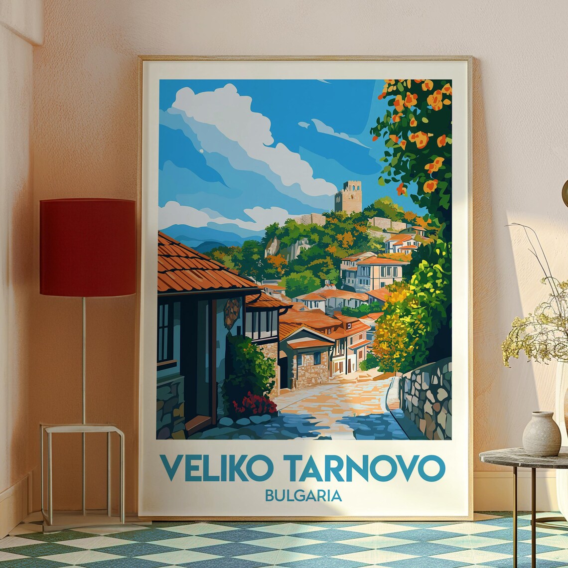 Veliko Tarnovo Bulgaria Hilltop Fortress Town Red Roofs Poster - Image 2