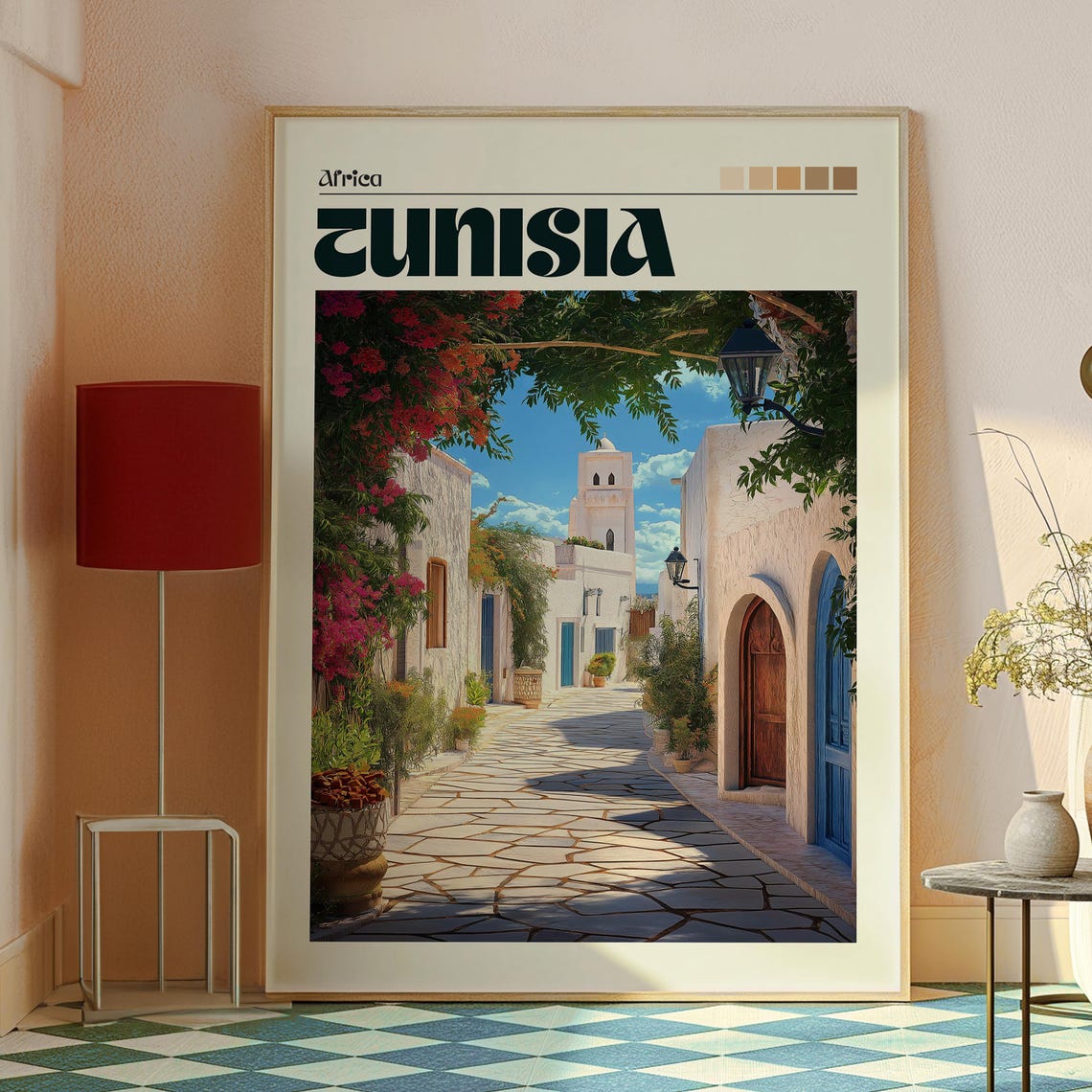 Tunisia Poster Wall Art Travel Print North Africa - Image 2