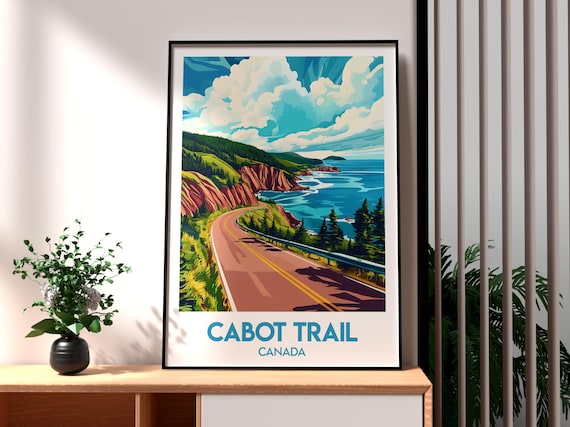 Cabot Trail Canada Coastal Highway Cliff Ocean Drive Scene Poster