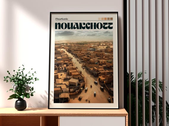 Nouakchott Travel Print Mauritania Wall Art Poster Africa City