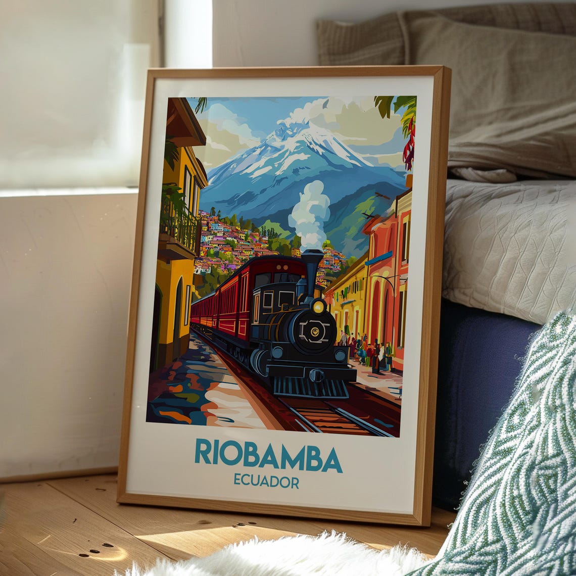 Riobamba Poster Ecuador Art Travel Print Wall Backpacking South America - Image 3