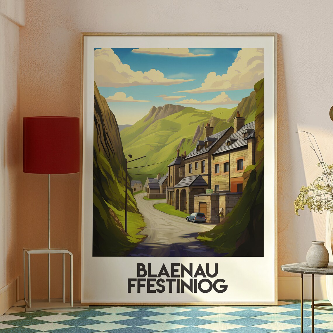 Blaenau Ffestiniog Wales Slate Quarry Town Valley Street Poster - Image 2