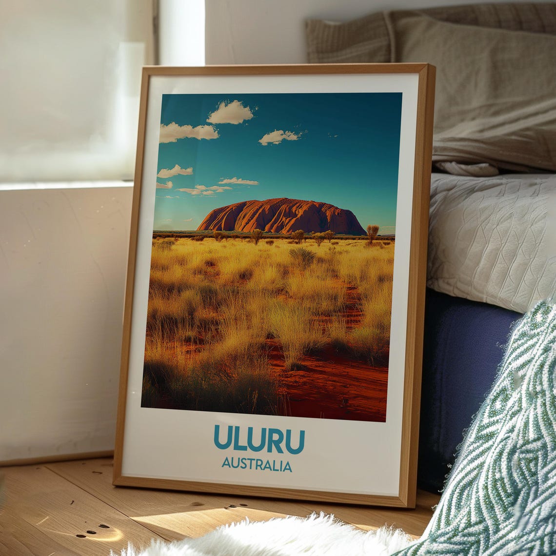 Uluru Australia Red Rock Monolith Desert Sunset Travel Art Poster - Image 3