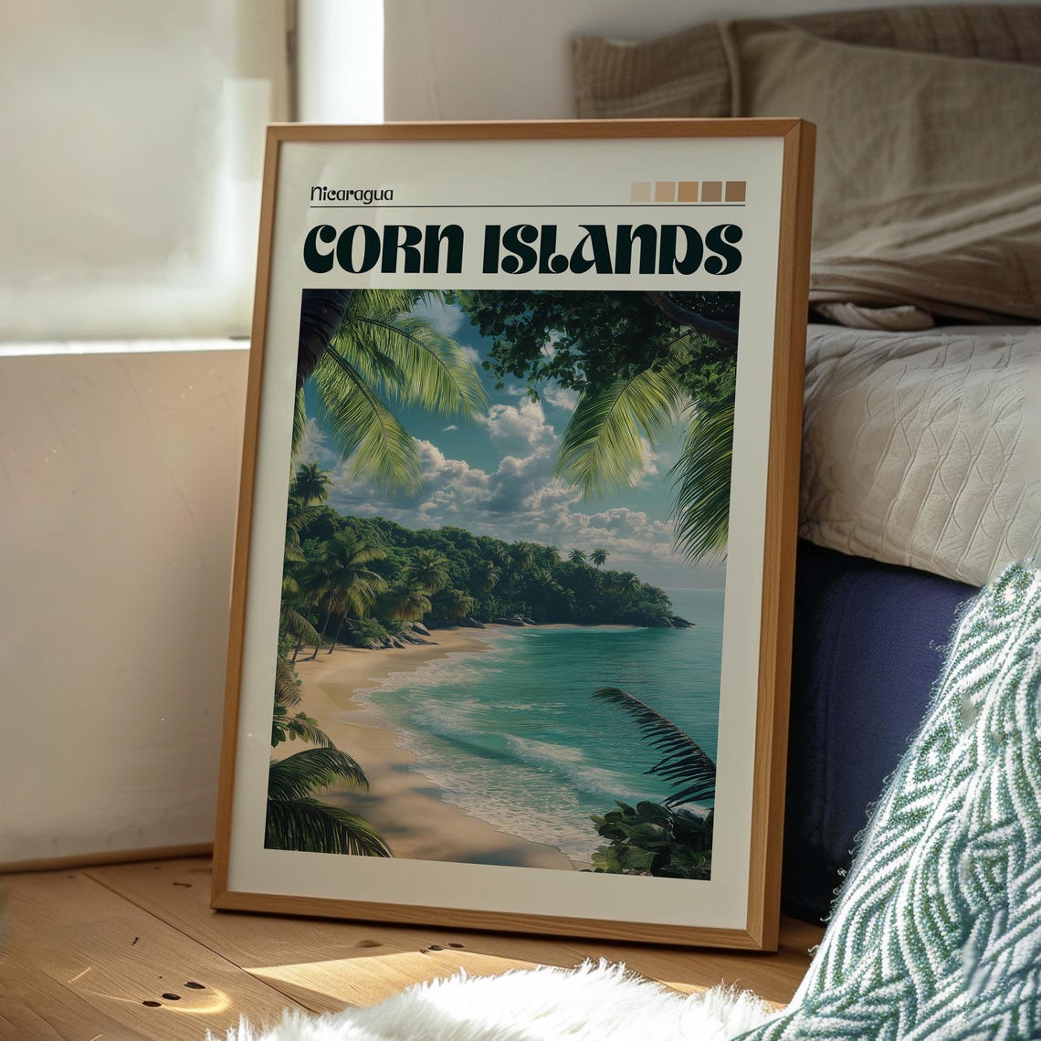 Corn Islands Print Nicaragua Wall Art Travel Central America - Image 3