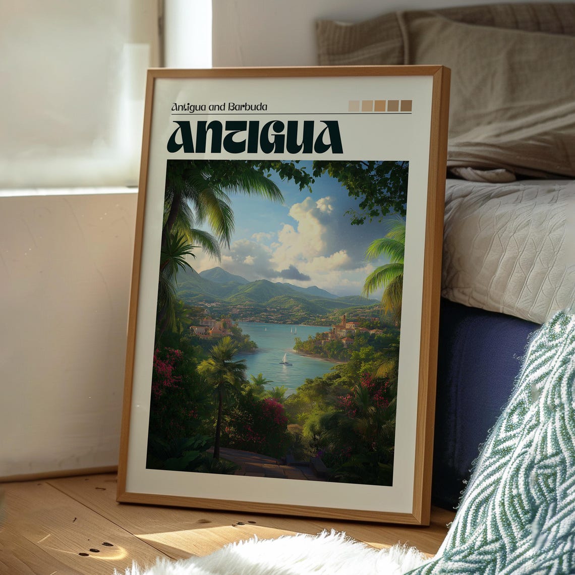 Antigua Travel Print The Caribbean Wall Art And Barbuda - Image 3