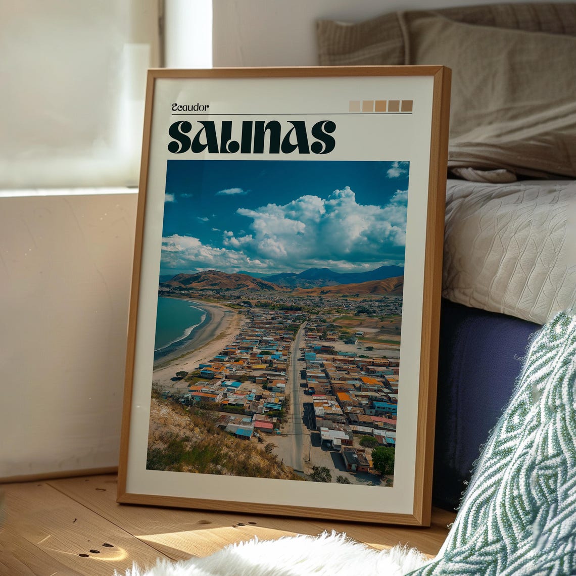 Salinas Poster Ecuador Art Travel Print Wall Backpacking South America - Image 3