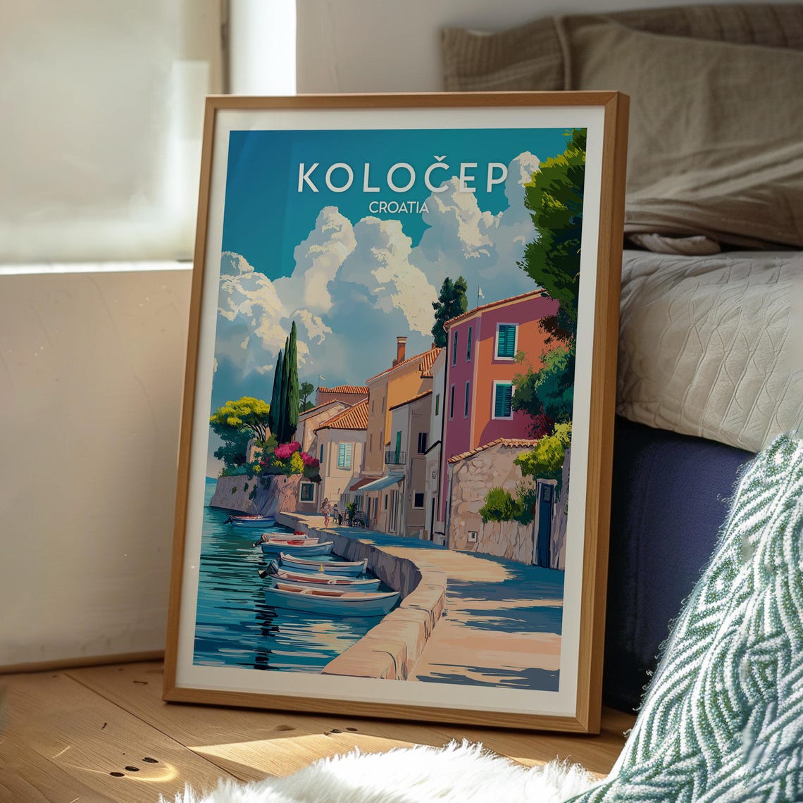 Kolocep Travel Poster, Croatia Wall Art Print - Image 3