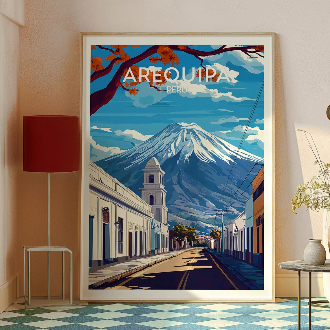 Arequipa Poster Art Peru Travel Print Wall Backpacking South America - Image 2
