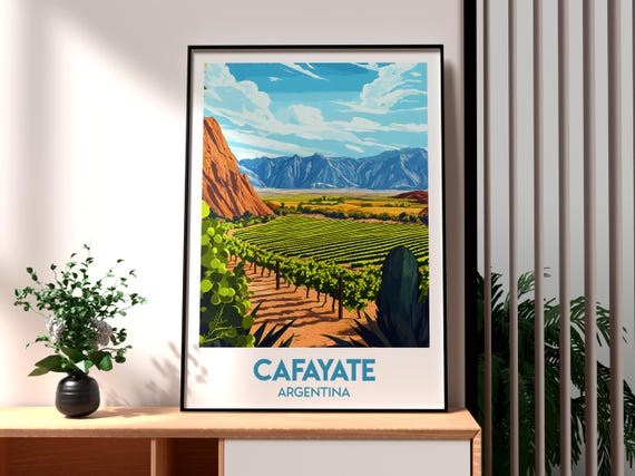 Cafayate Travel Print Argentina Wall Art South America Poster Gift For Traveller