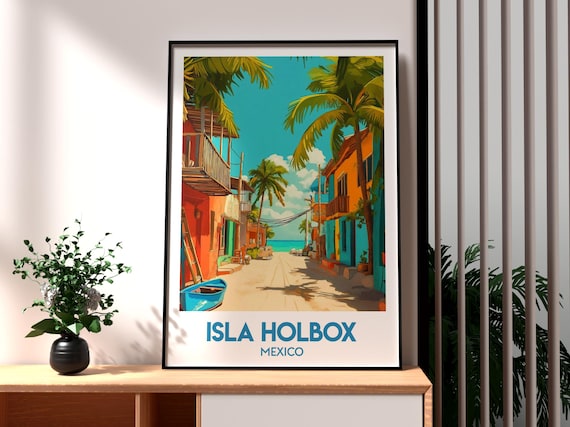 Isla Holbox Mexico Island Travel Poster
