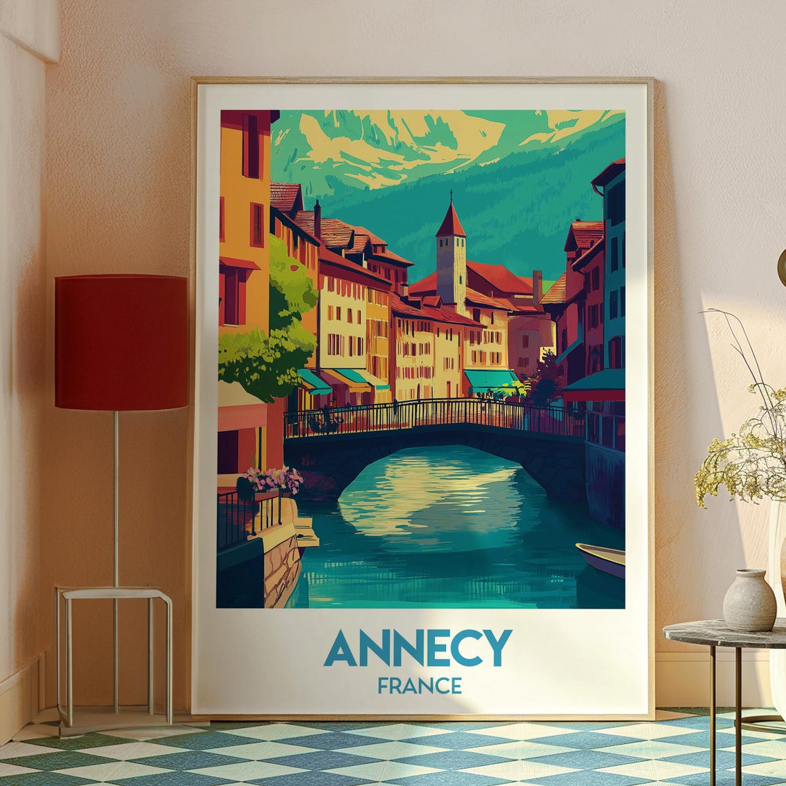 Annecy Print France Wall Art Poster Travel Vieille Ville French - Image 2