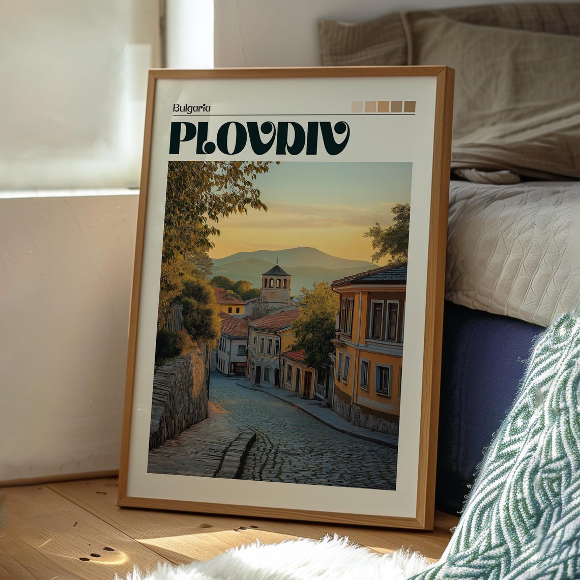 Plovdiv Travel Poster, Bulgaria City Art Print - Image 3