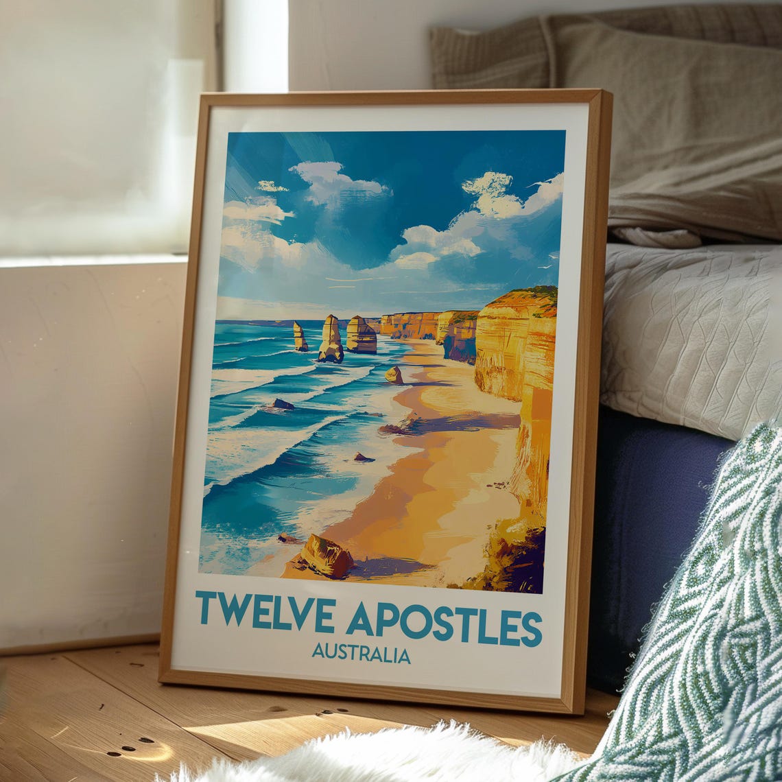 Twelve Apostles Australia Great Ocean Road Cliffs Travel Poster - Image 3
