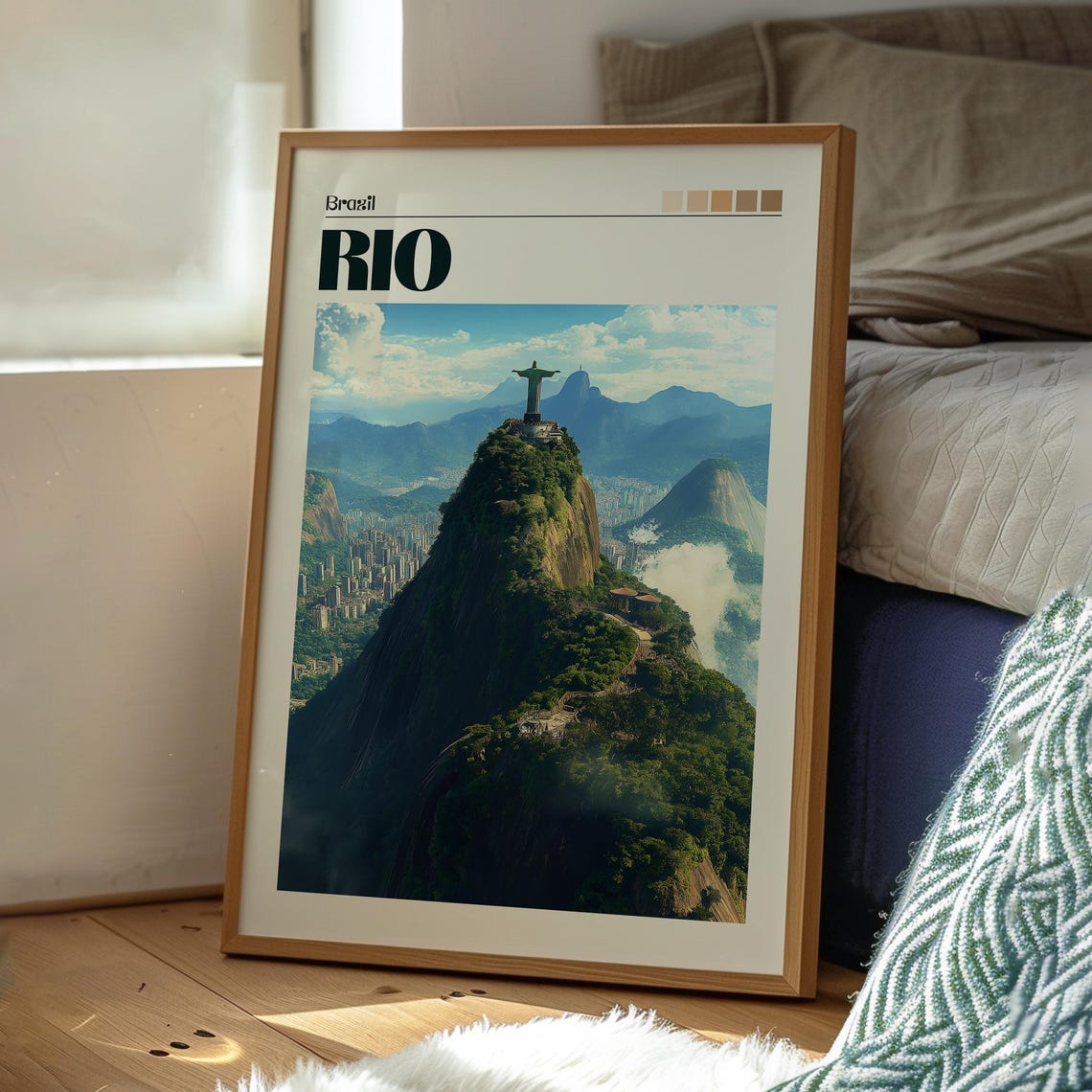 Rio De Janeiro Brazil Christ The Redeemer Corcovado Mountain Poster - Image 3