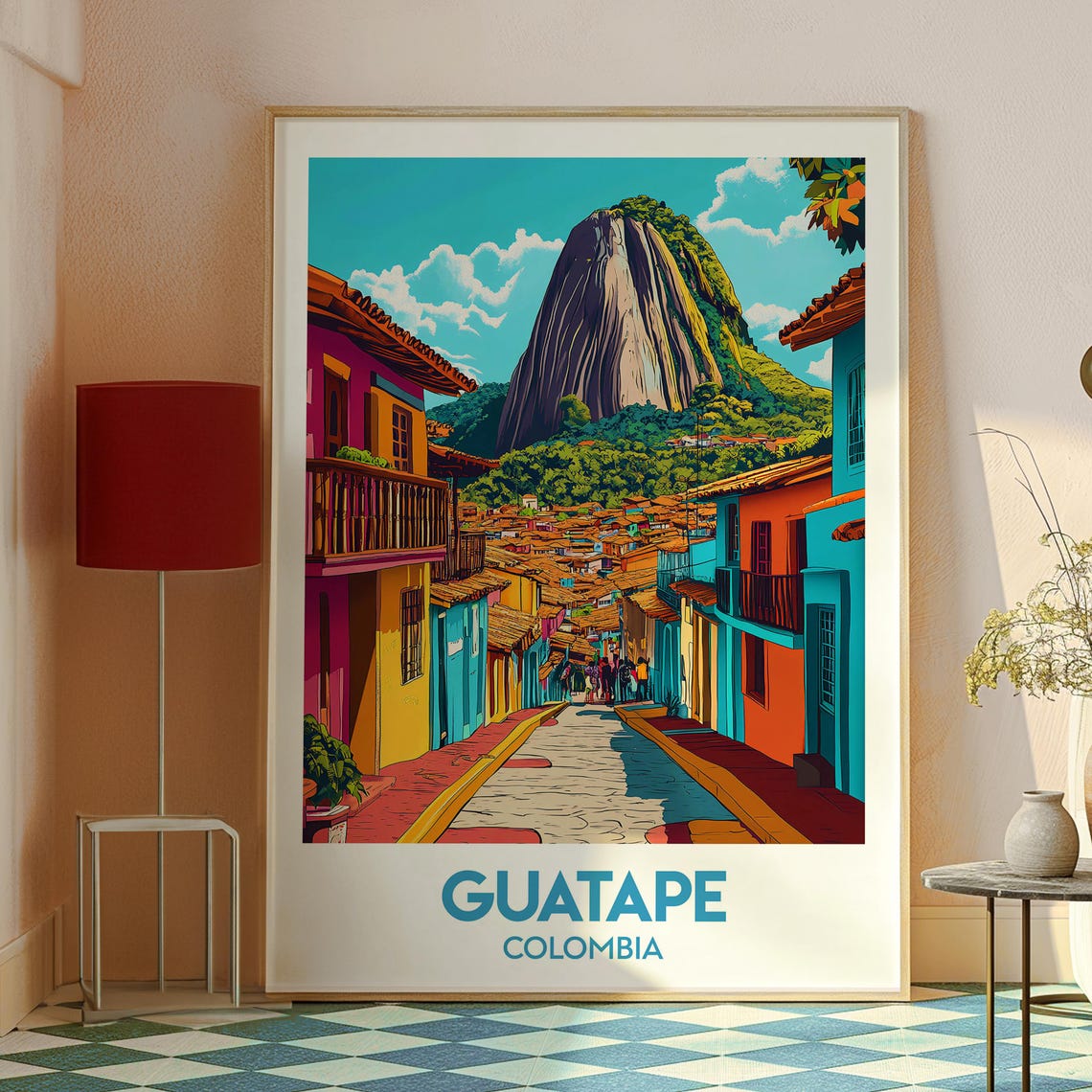 Guatape Poster Rock Colombia Travel Print Wall Art Backpacking South America - Image 3