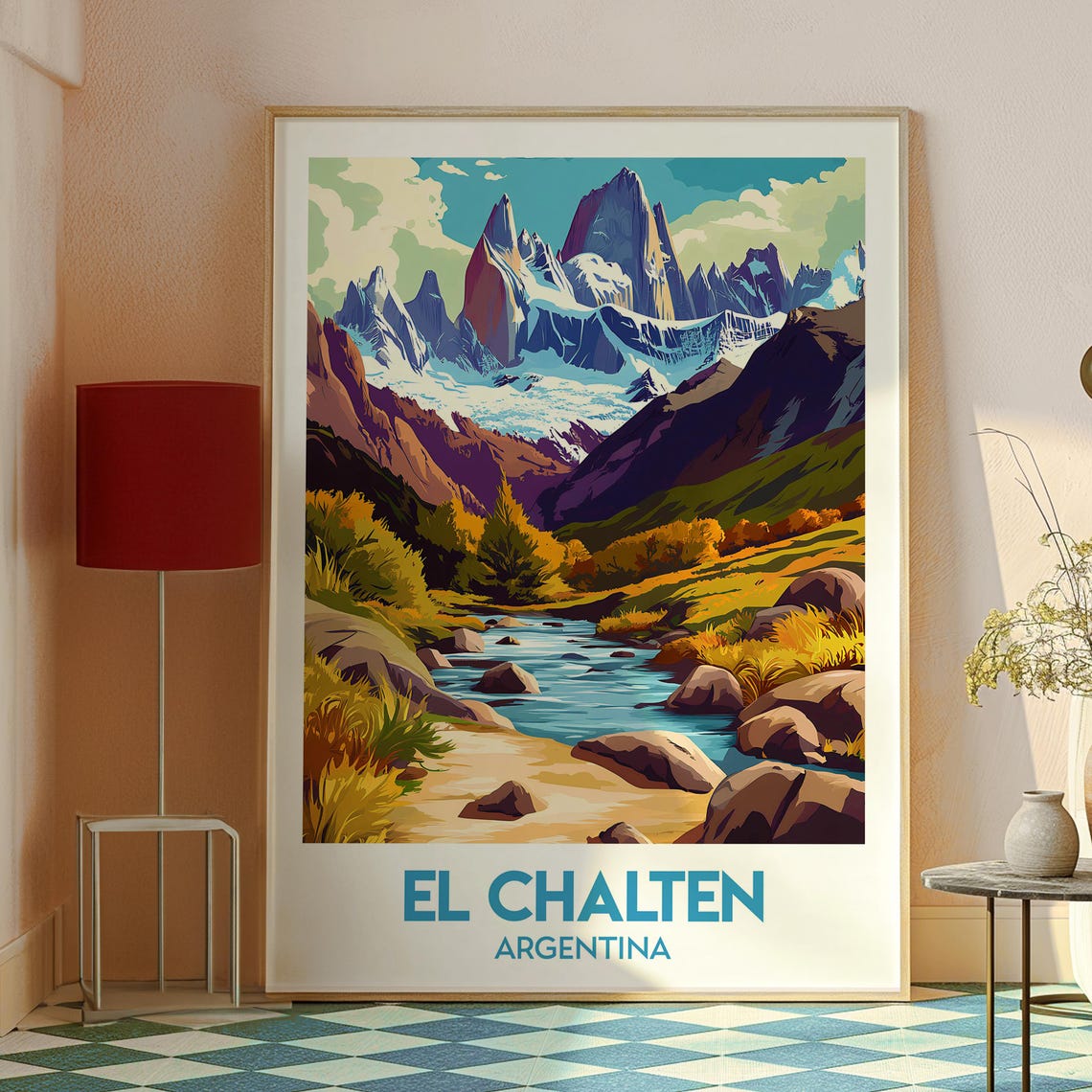 El Chalten Travel Print Argentina Wall Art Mountains Poster Gift For Traveller - Image 2