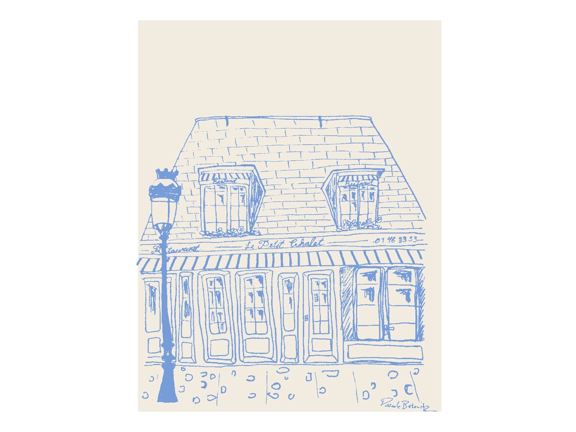 Le Petit Chateau Paris Minimalist Travel Print - Image 2