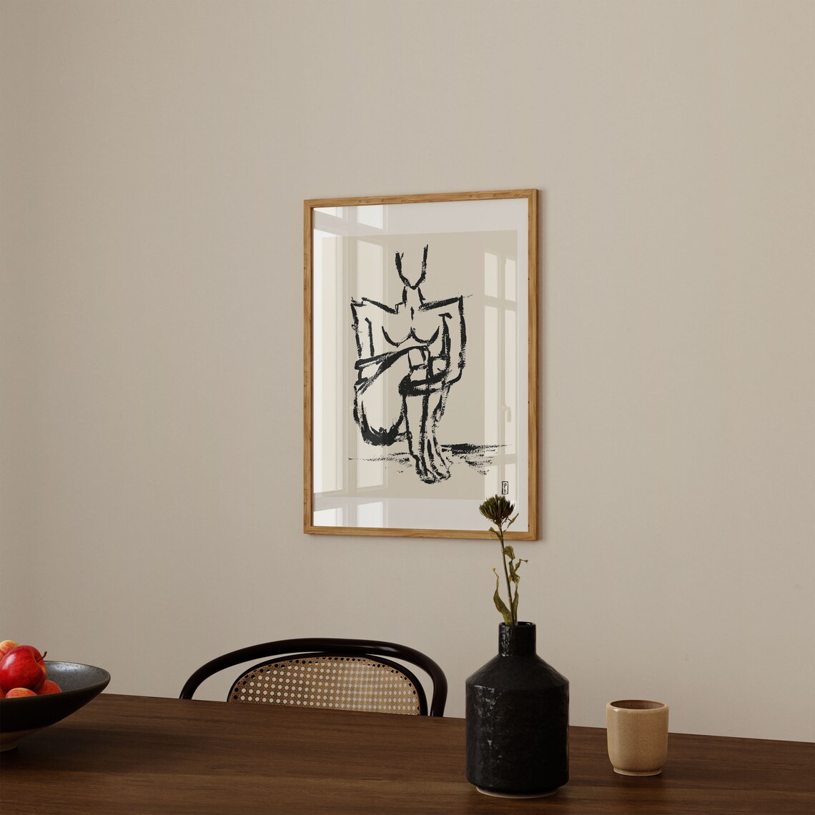 Figure Drawing No. 01, Abstract Wall Art Print - Image 2