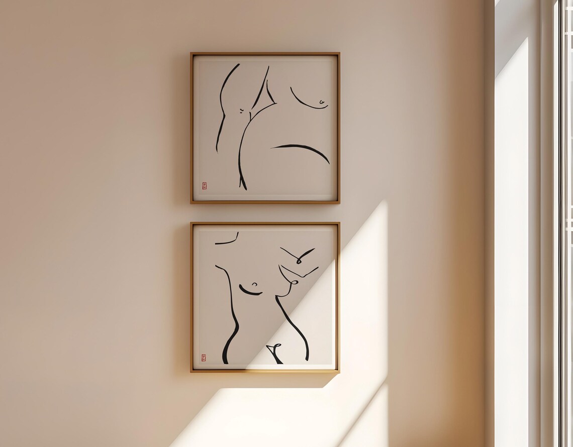 Figure No. 16 Woman Figure Drawing Art Print - Image 3
